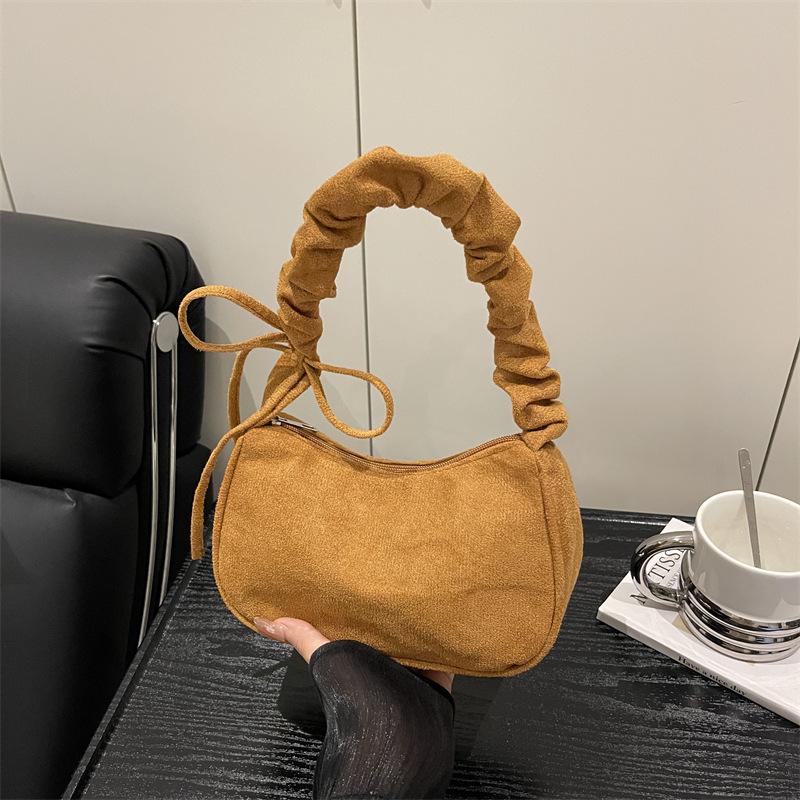 New 2025 Pleated Small Handbag, Lightweight and Casual Underarm Shoulder Bag, Korean Version Popular Bag