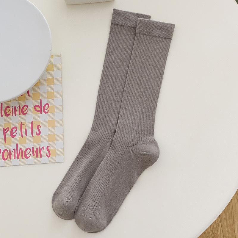 Female Spring and Summer Thin Pure Cotton Breathable Sweat Absorbent Mesh Boneless Month Long Stack Socks