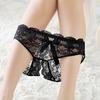 Sexy Crotchless Floral Lace See-through Panties Women Bowknot Briefs Underwear