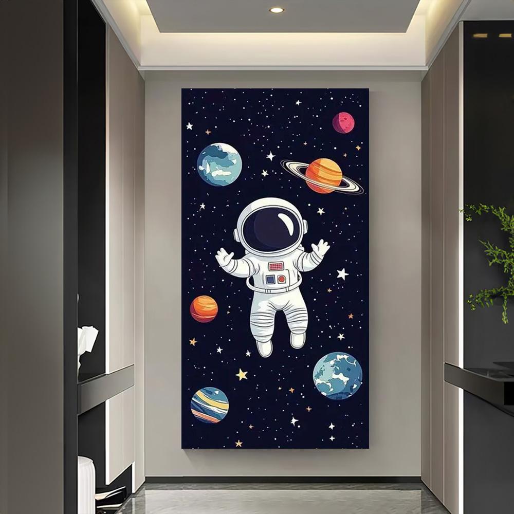 Fantasy Space Astronaut Rocket Kids Birthday Party Decorations Background Supplies Cartoon Cosmic Planet Photography Backdrop