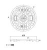 Joto Techno Rainwater Manhole Round Lid with White 250 Type JM-250ULW Holes,