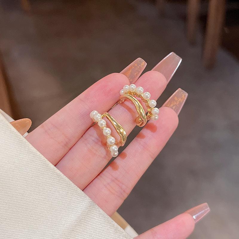 

Французские ретро жемчужные серьги - Геометрическая серебряная игла S925, Универсальный и стильный дизайн.