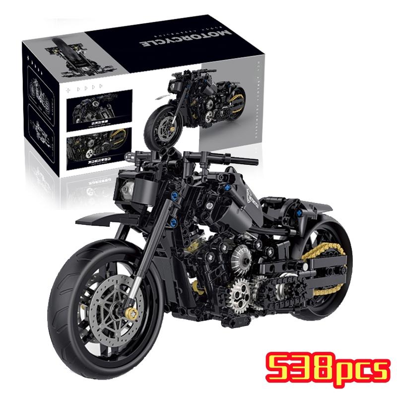 538Pcs Technical Classic Motorbike Building Model Blocks Moto Road Racer Bricks Christmas Gifts Toys for Kid Boys Children Adult