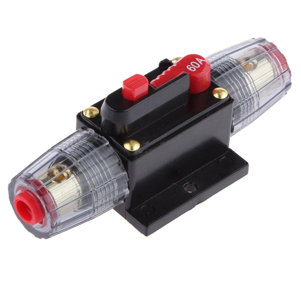 GUOOL Auto Car -24V Automatic Circuit Breaker, High Current /40/50/60A, Selectable Bike/Car Parts, Fuse Holder, 60A