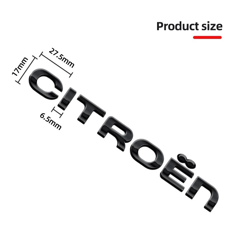 ABS Car Rear Trunk Badge Letter Sticker for Citroen Xsara C3 Picasso Elysee Berlingo C4 Sega Aircross C5 Emblem Logo Accessories