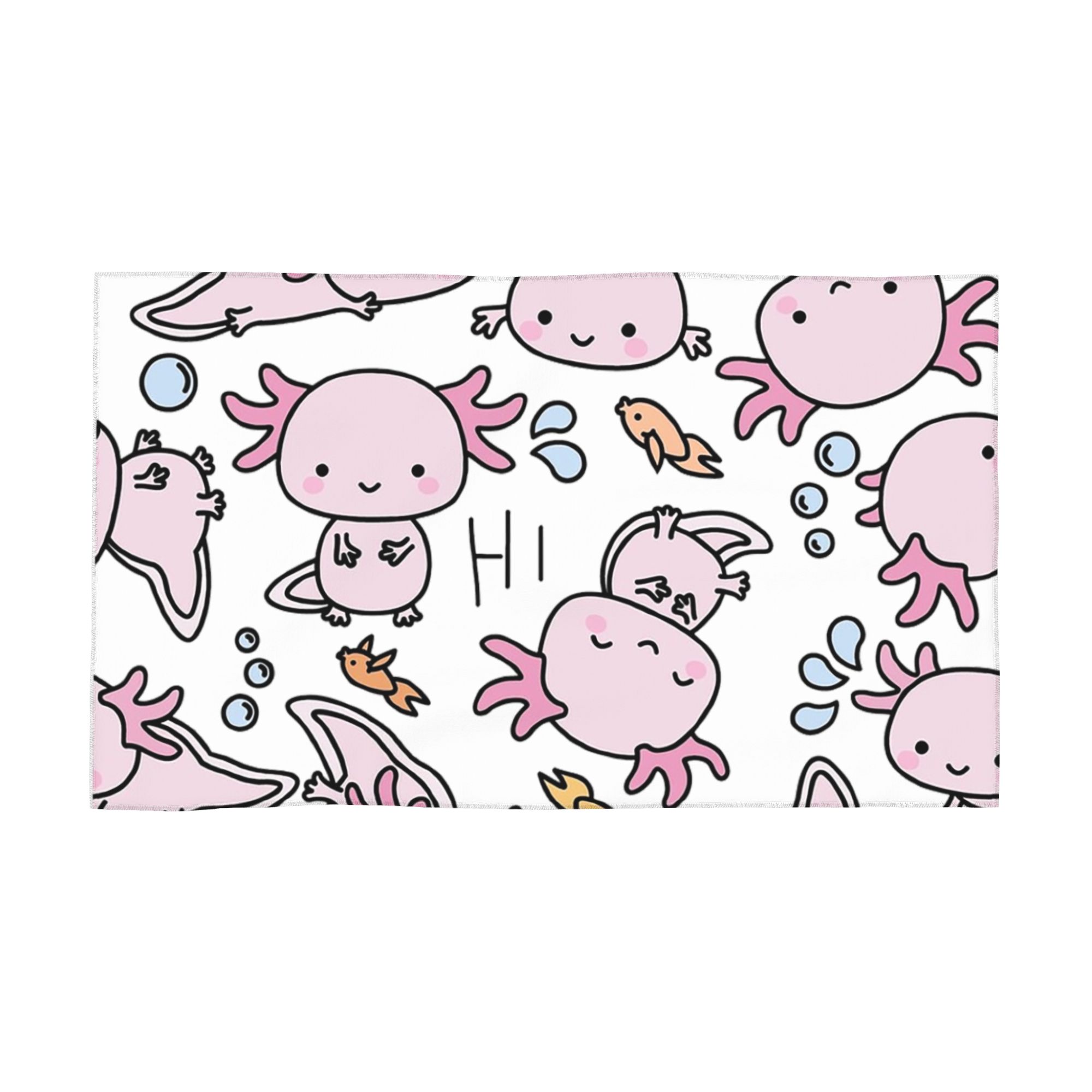 

Swimmy Axolotls Soft Face Towel Quick Dry Pool Bath Cotton Towels Absorbent W40*H60(CM)