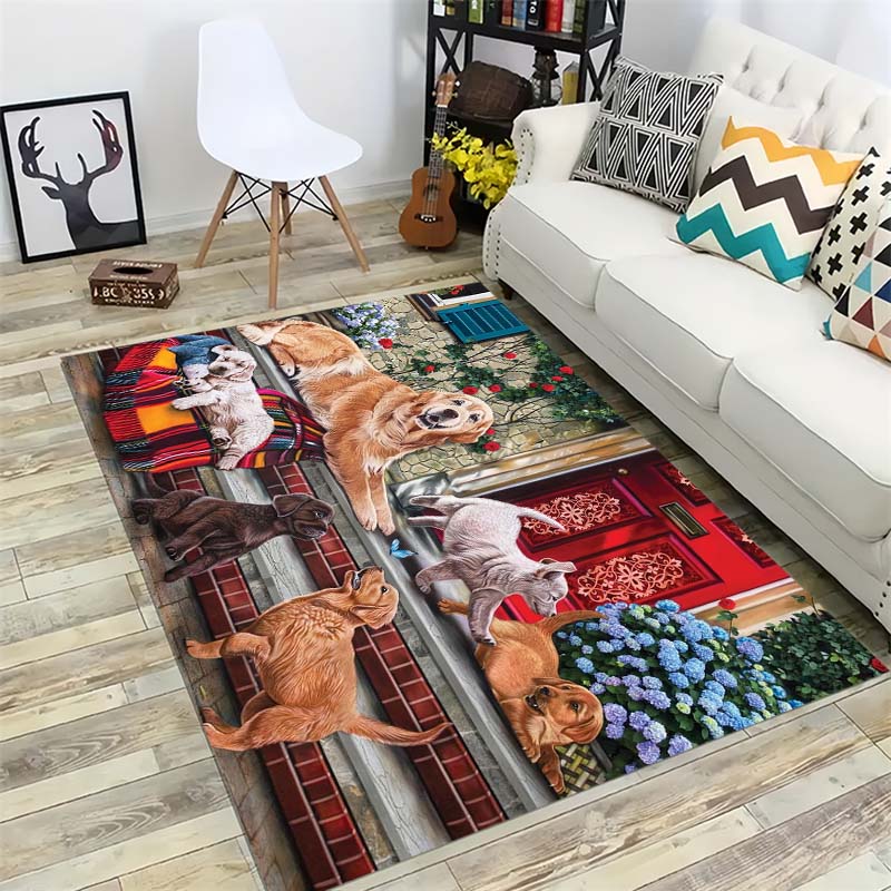 Black White Running Horse Area Rug, 3D Horse Floor Mat 40x60cm( 15x23in )