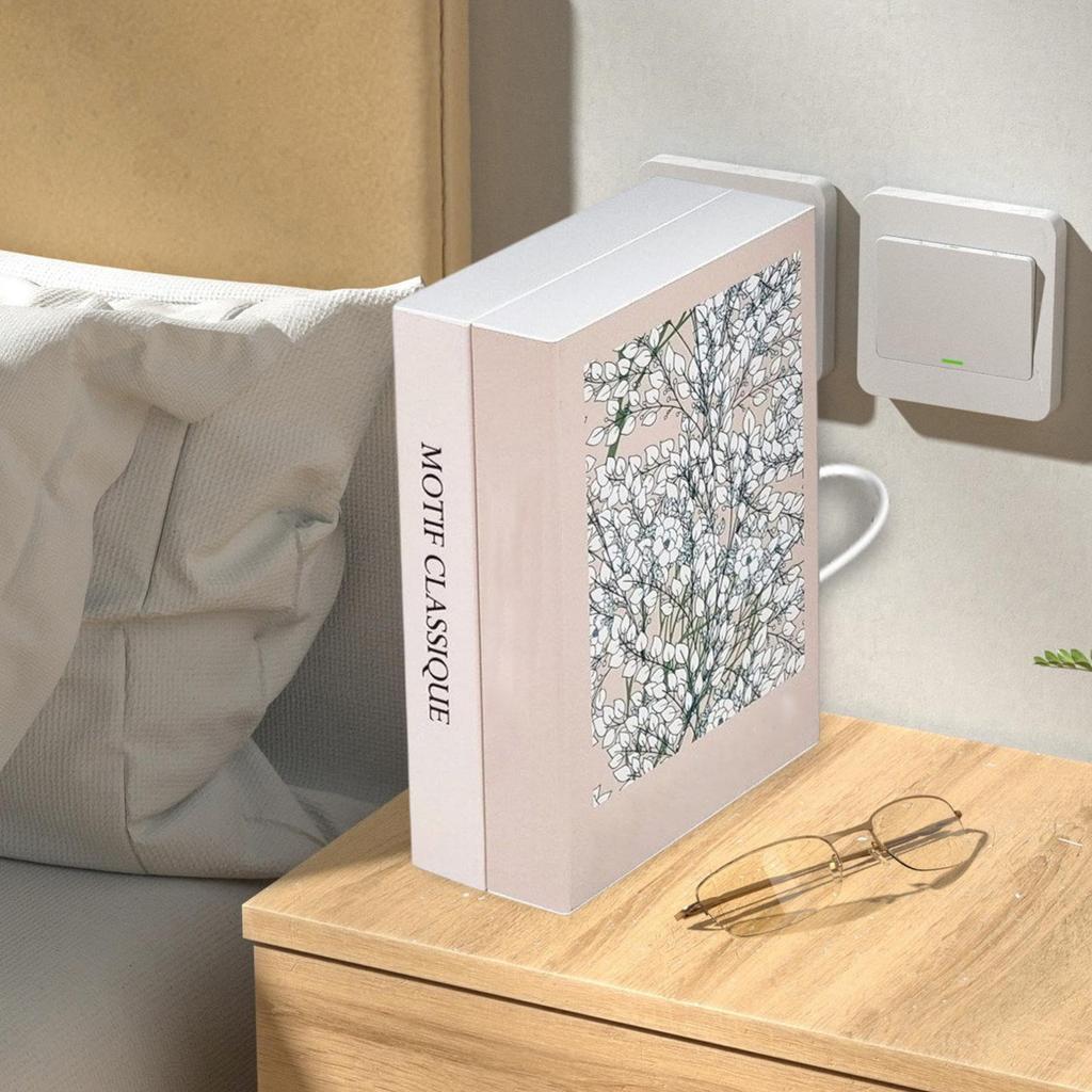 Book Shaped Wire Organizer, Expandable Decorative Book Shaped Cable Hidden Box, Fake Book Storage Router Hidden Management