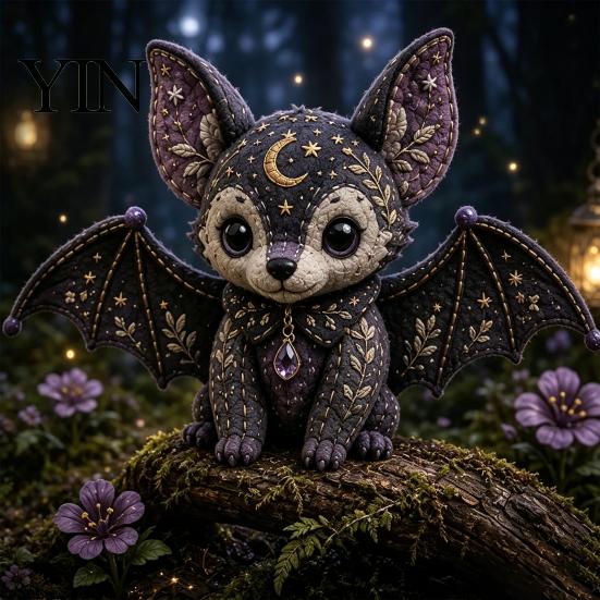 Decorative Floral Felt Craft Forest Guardians Patchwork DIY Kit, Woodland Animal Sewing Pre-cut Creative Hobby Embroidery Supplies Fabric Kit