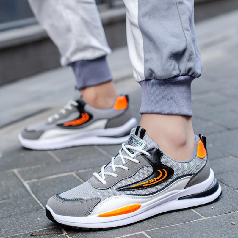 Men's New Sneakers Running Tennis Casual Walking Vulcanized Shoes Mesh Fly Woven Elastic Comfortable Breathable Fashion Design