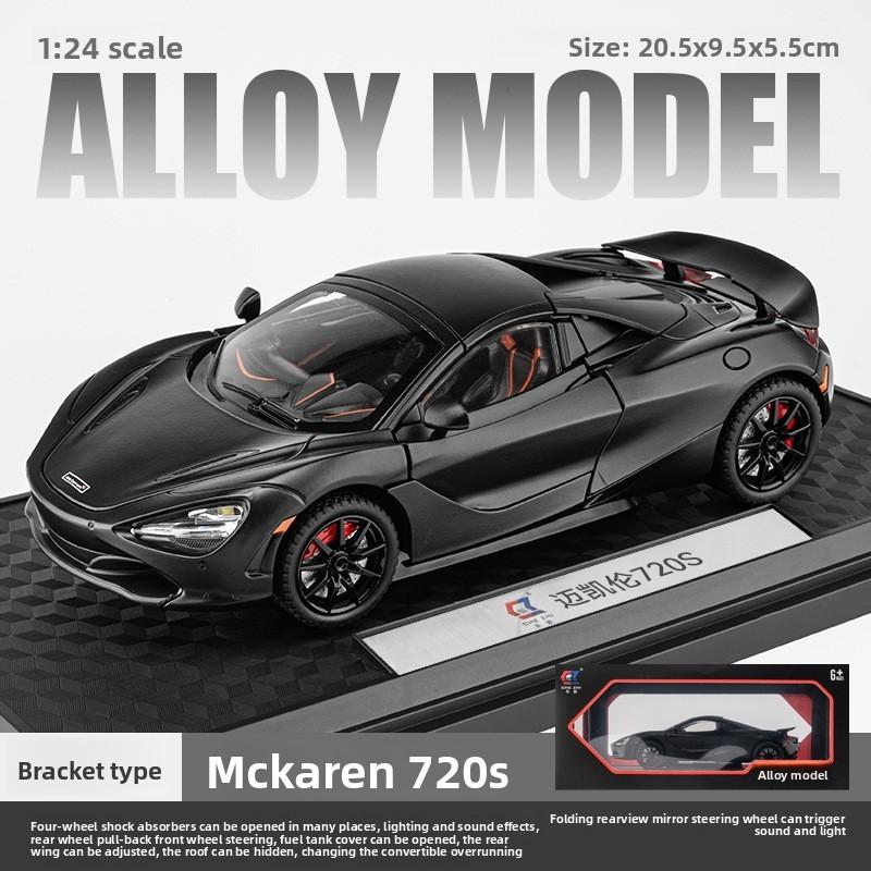 

720s Mclaren 124 Alloy Car Model Toy With Inertia Control For Display Collector Black