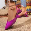 Summer Women Baotou Sandals Fashion 2025 Heels Pumps Female Silk Sexy PointedWomen's Shoes