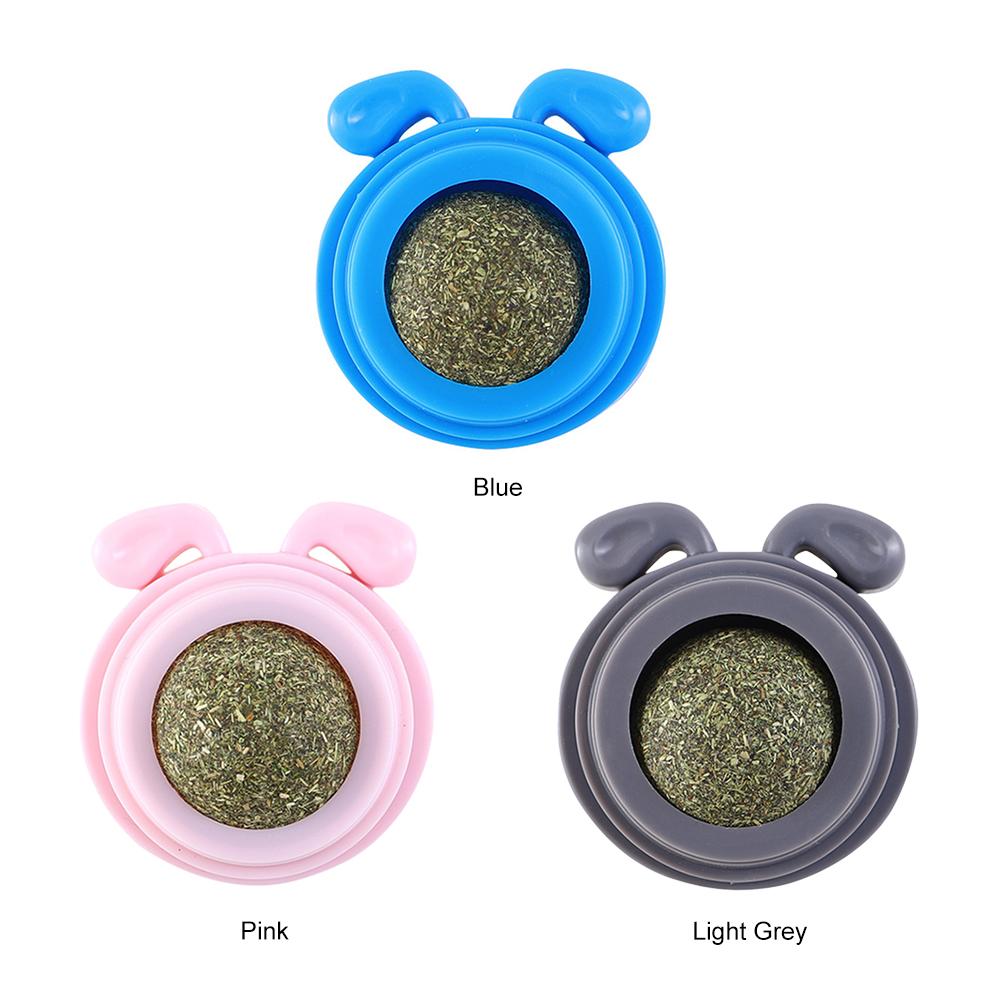 Plastic Catnip Energy Ball Natural Safe Dog Head Shape Catnip Wall Balls for Cats Teeth Cleaning Replaceable Pet Health Supplies
