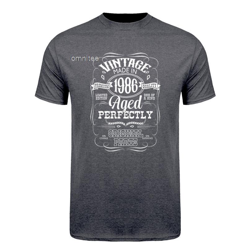 40 Years Old Vintage Born In 1986 T Shirt Unisex Streetwear Tee Funny Birthday Gift Shirt Short Sleeve Unisex Loose Clothing HJ011