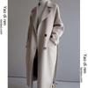 Korean Style Women's Long Tie-Waist Wool Coat