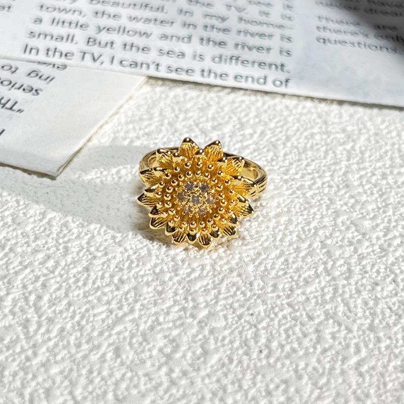 2026 Court Style Retro Heavy Industry Geometric Irregular Brushed Open Ring Women Ins Light Luxury Fashion Exquisite Index Finger Ring