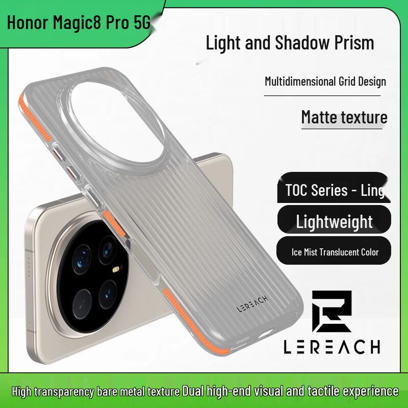 Nong You Cai Transparent Grid Hard Case for Honor Magic 8 Pro 5G