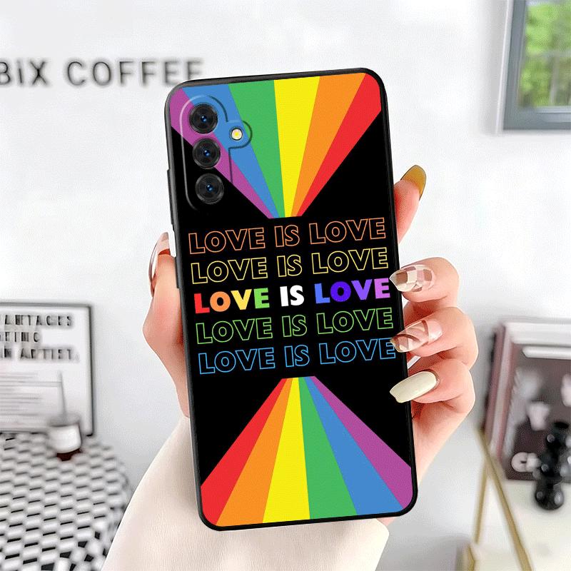 LGBT Rainbow Love Is Love Soft Phone Case for Samsung A17 A37 A57 A16 A26 A36 A56 A15 A25 A35 A55 A14 A24 A34 A54 A13 A23 A33 A5