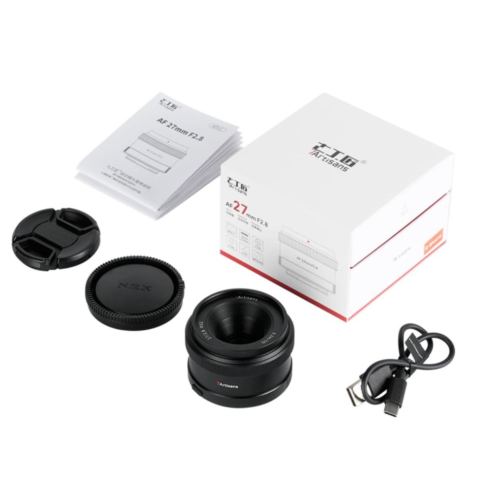 7artisans 27mm AF X Mount Lens Large Aperture Angle of View Single Focus Lens Fixed Focus Declick F2.8 APS-C 55.6°