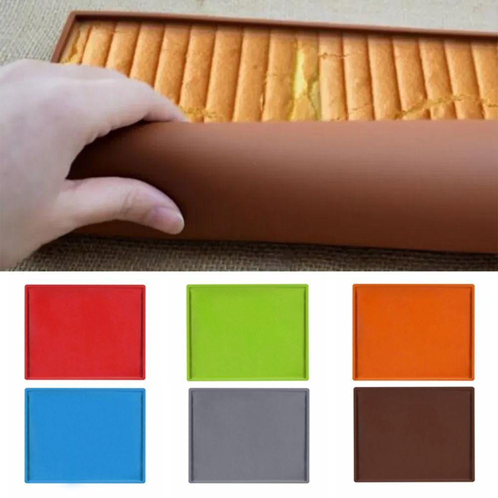 Creative Baking Mould Tray Household DIY Silicone Cookie Pad Food Grade Rectangular Swiss Pastry Mold Baking Tool