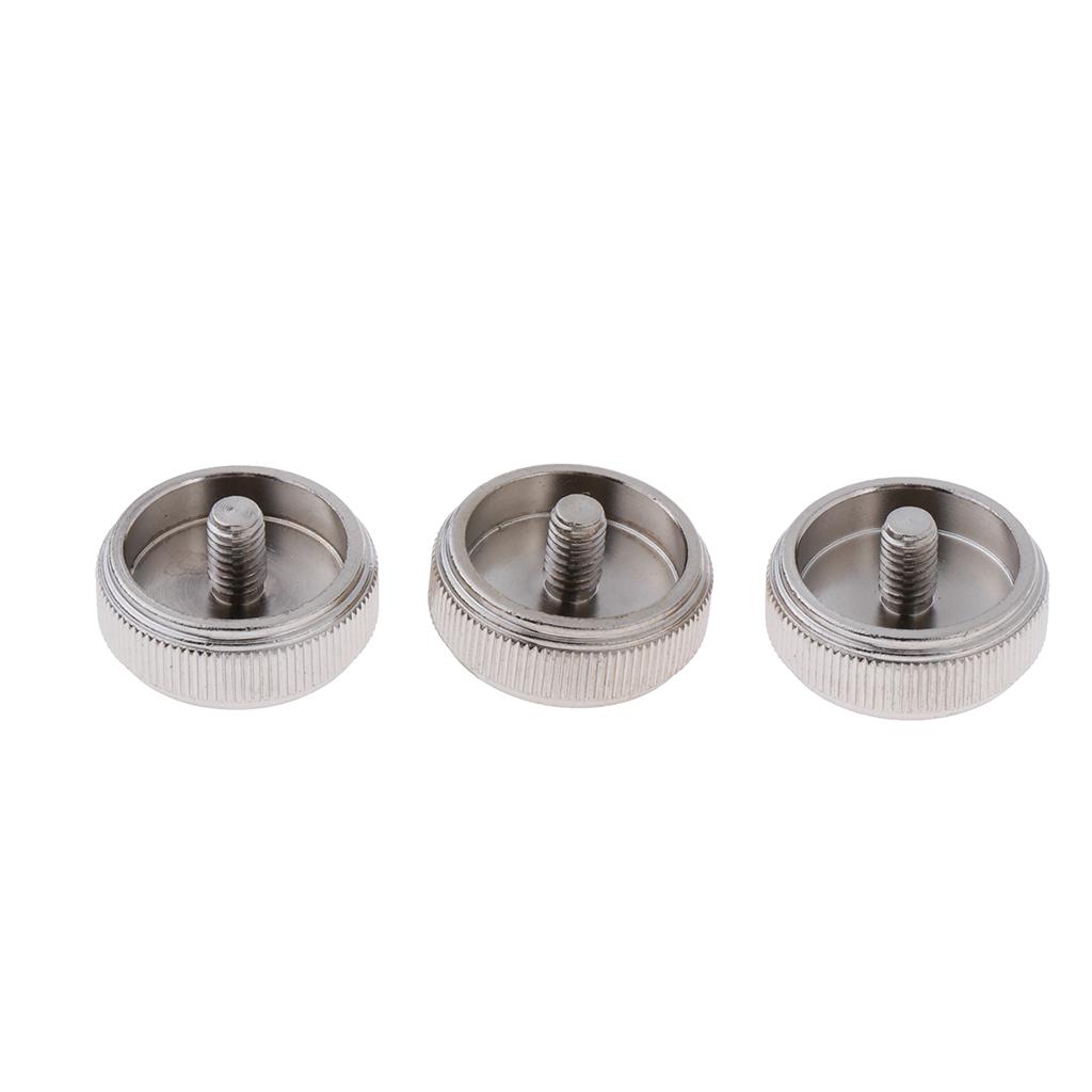 Trumpet Baritone Valve Buttons Chrome Finish Finger Button Kit for Brass Wind Instrument Upgrade and Replacement