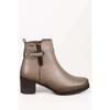 Women's Genuine Floter Leather Medium Heeled Casual Boots