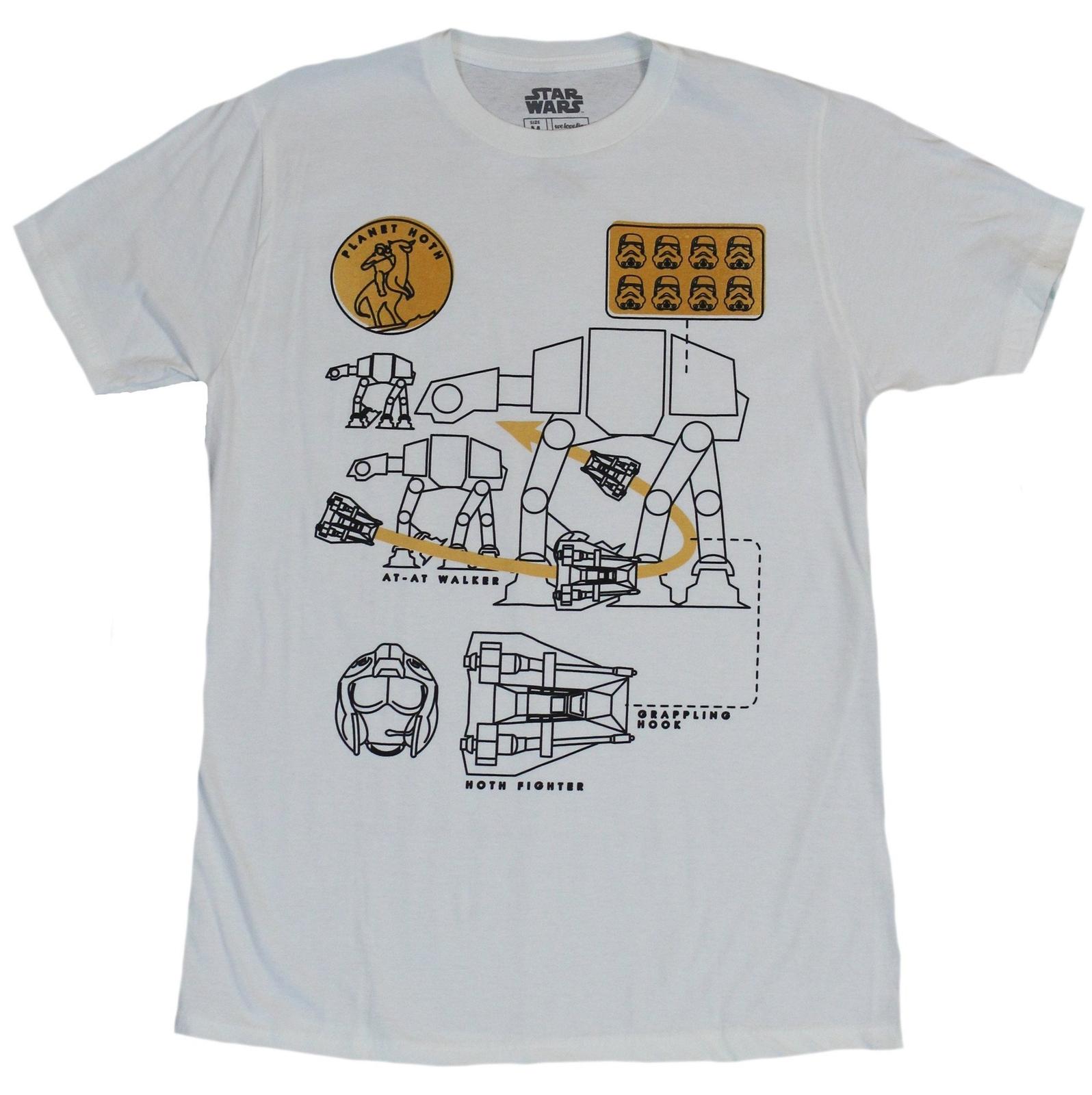 Star Wars Adult New T-shirt Take Down an AtAt With A Snowspeeder M