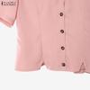ZANZEA Completo estivo due pezzi da donna con blusa a maniche corte e shorts