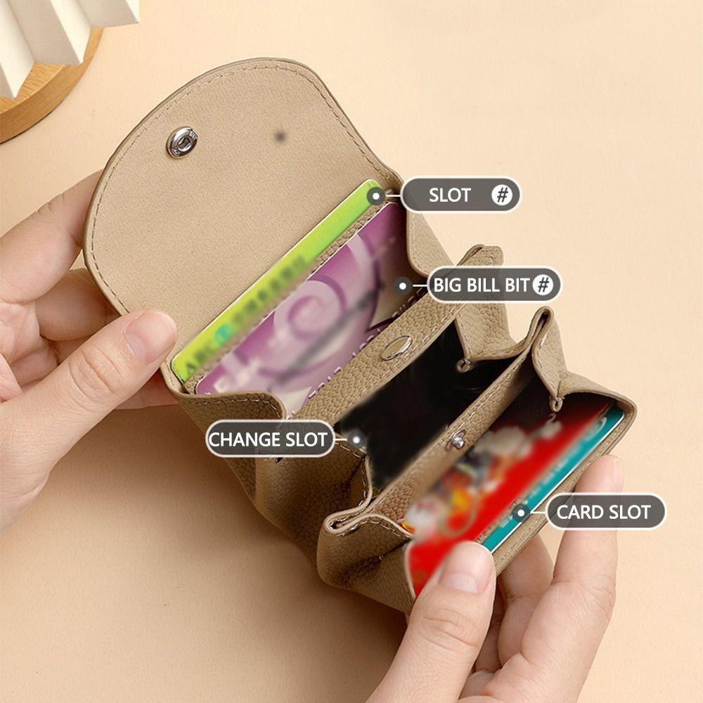 Portable Women's Wallet PU Leather Small Card Bag Unique Women’s Coin Purse  Unisex
