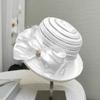 New Three-dimensional Flower French Rolled Edge Sun Hat for Summer Women's Outdoor Fashion, Hollow Breathable Sun Hat