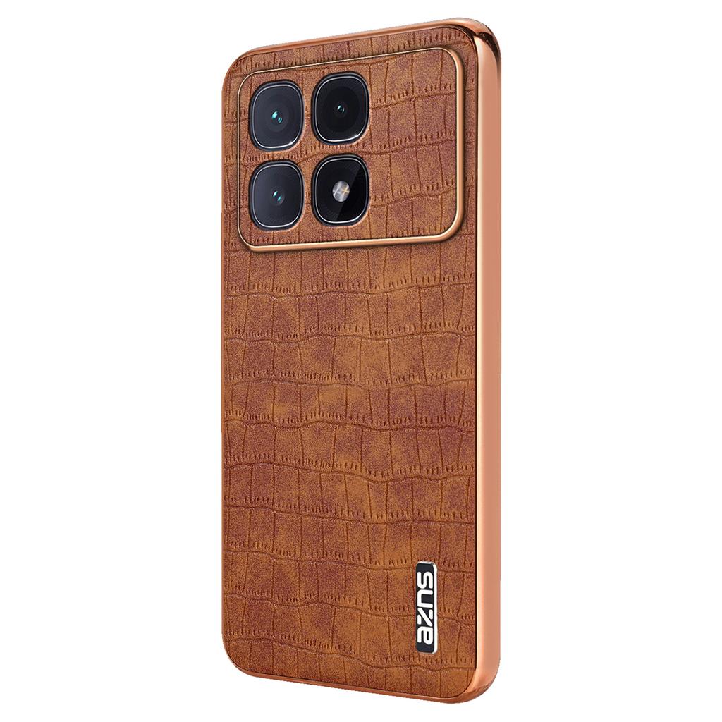 AZNS For Xiaomi Redmi K70 Ultra Case Electroplating Crocodile Texture PU+TPU Phone Cover