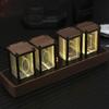 ClocTeck Nixie Tube Clock with Wi-Fi Sync & 16 Million Colors Customizable, Retro Modern Wooden Digital Clock
