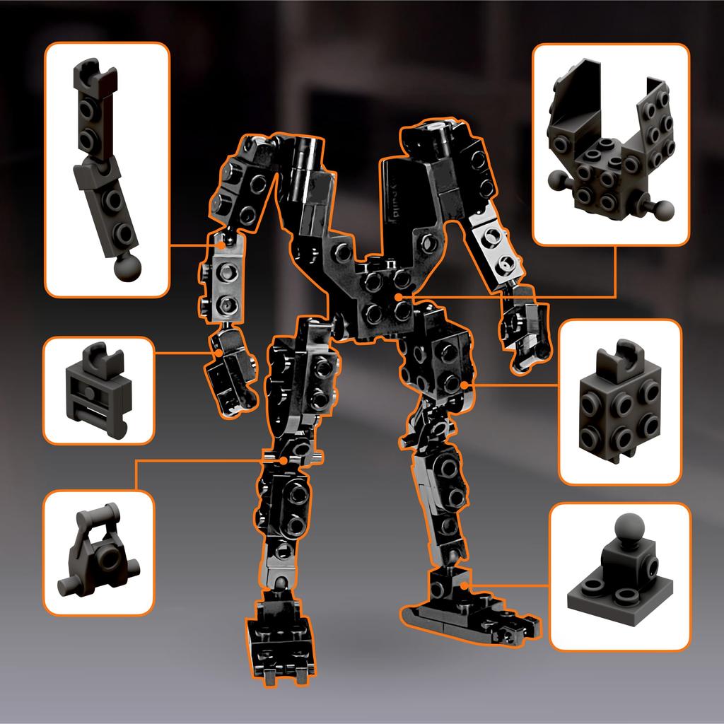 MyBuild Mecha Frame 5025 Exoframe Highly Movable Exoskeleton and Modular Chassis Frame Custom Robot Building Blocks Ages 14 and Up