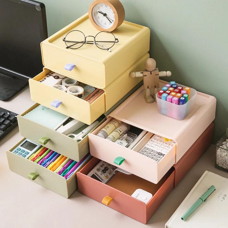 Luxury Document Desk Organizer Layers Drawer File Tray Makeup Stationery Organizer Stationery Cute Office Desk Accessories