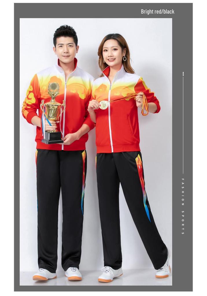 Unisex Spring & Autumn Long-Sleeved Fitness & Dance Three-Piece Sports Suit Set