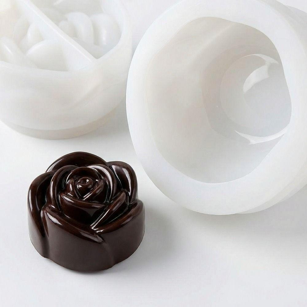 Handmade Rose Flower Molds Non-Stick Candlestick Molds Flower Candle Cup Molds Gift Making