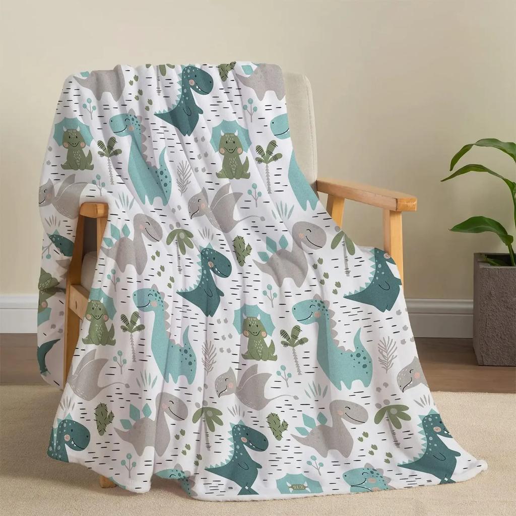 Dinosaur Blanket for Boys Jurassic Dino World Park Soft Flannel Throw Blanket Dinosaur Room Decor for Boys Gifts for Sofa Bed