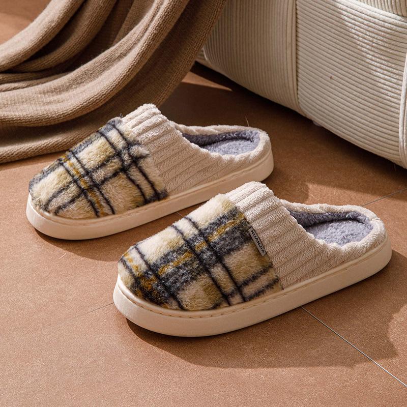 Cotton slippers autumn and winter new couple thick-soled indoor home warm non-slip plush cotton shoes