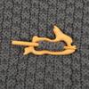 Umbrella Dancing Piggy Wooden Brooch Bunny Kitty Scarf Buckle Cute Animal Sweater Pin  Sweater