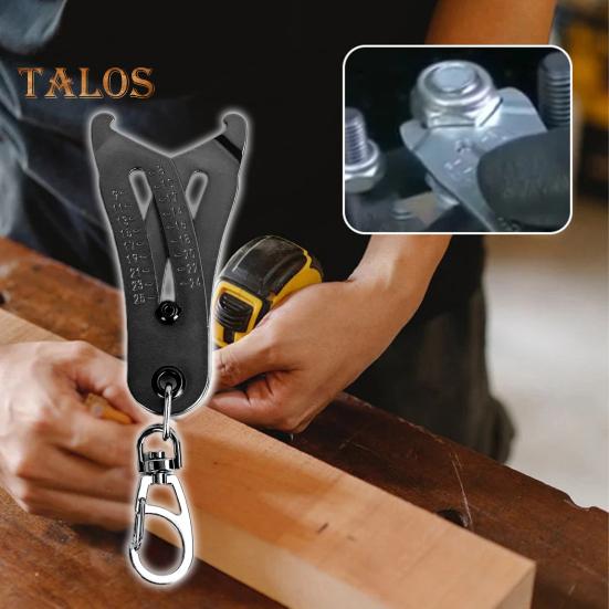 Portable Thread Size Checker Keychain Precision Thread Ruler Precise Nut And Bolt Thread Checker Inch Metric Hexagon Nut Thread Measuring Gauge