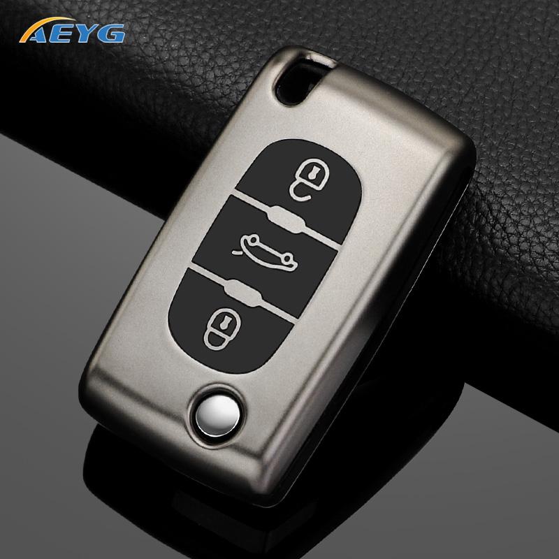 Car Tpu Key Case Cover For Peugeot 107 206 207 307 308 406 For Citroen Xsara Picasso C2 C3 C4 C5 C6 C8 2/3 Buttons Accessories