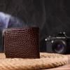 Horizontal Men's Wallet Made of Genuine Textured Leather CANPELLINI Purse 21503 Brown