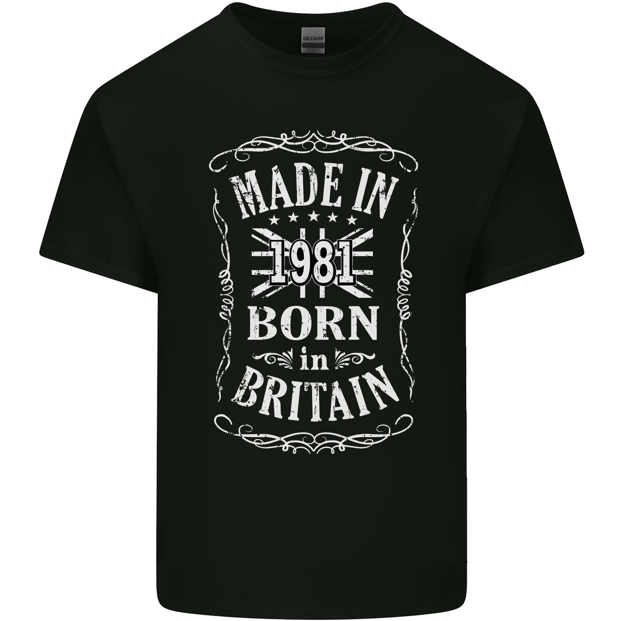 Born In Britain 45th Birthday Made 1981 Unisexs Light Cotton TShirt S