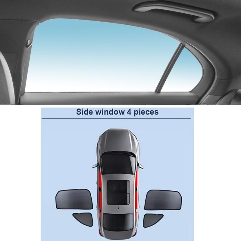 Car Mesh Sunshade For Mercedes-Benz C-Class W205 Sedan 2014~2021 2018 Sun Visor Window Shade Privacy Curtains Auto Accessories