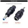 Portable DC5521 Female to DC4.5x3.0mm Male Converter Adapter Power Conversion Head for Various Laptops Brands