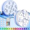 7CM 13-LED Submersible Pool Light with RF Remote & Suction Cup - 16 Colors, Four Magnets, Courtyard Decor