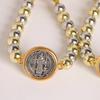 Adjustable Beaded Bracelet St. Benedict Wristband Prayer Beads Braided Rosary Bracelet  Men Women