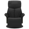 Recliner with Footrest Black Synthetic Leather