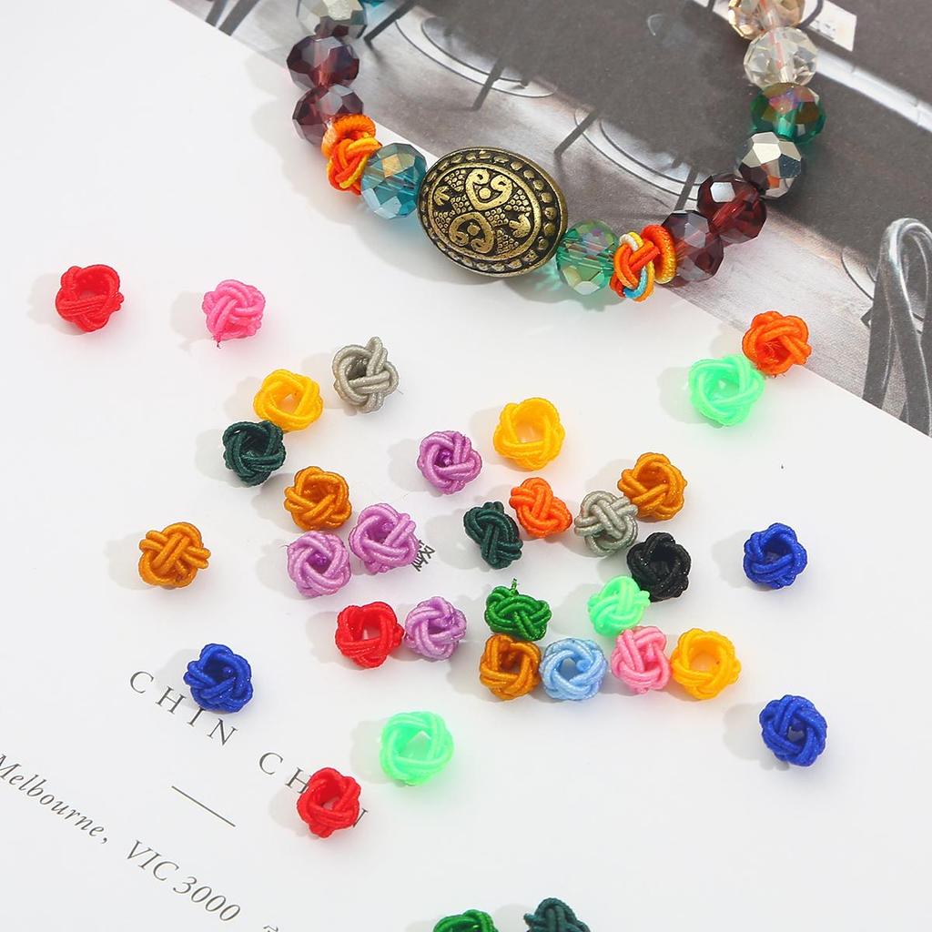 10st färgglada distansknut gör-det-själv-halsband armband rep distanshållare Flätad spole Rep Kedjeände Spänne Smycketillbehör Hitta