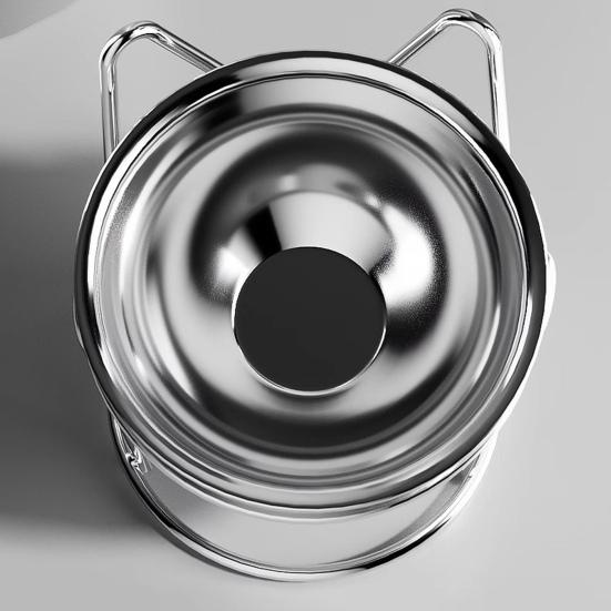 Elevated Tilted Cat Bowl with 304 Stainless Steel Anti Vomiting Raised Cat Feeding Bowl Smooth Mouth Design Pet Food Tool